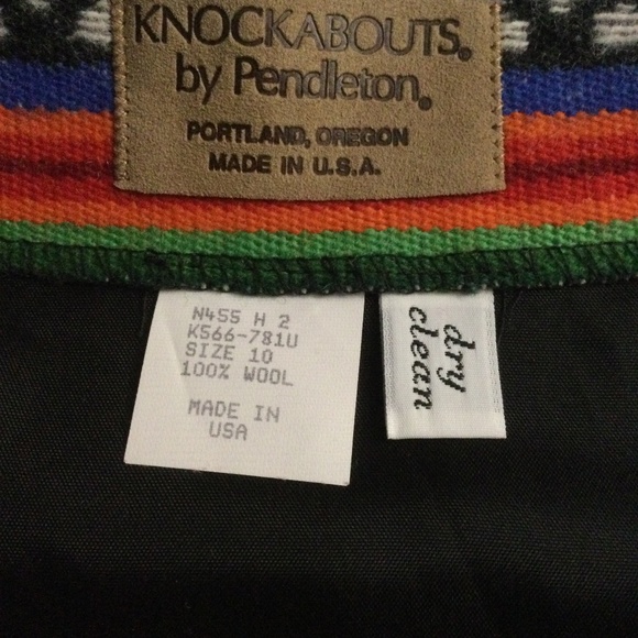 Knockabouts by Pendleton women's wrap Weaving peasant skirt wool, made in USA - Picture 4 of 9